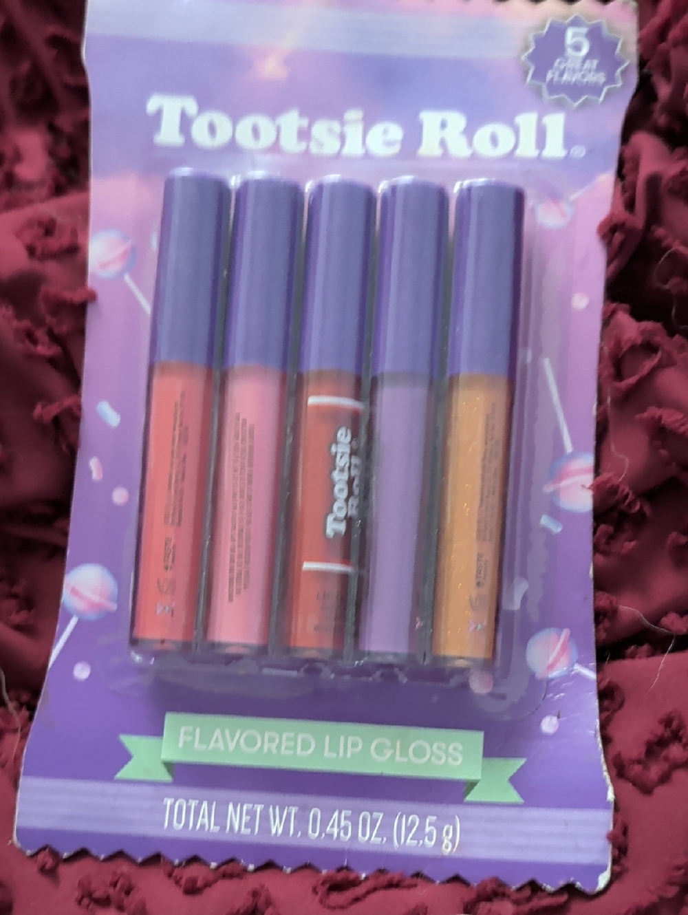 Tootsie Roll & 🍭Candy 🍭 Flavored 5 👄 Lip 👄 Gloss Set, Made by Taste Beauty